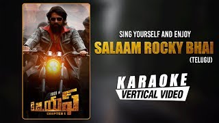 Salaam Rocky Bhai - Karaoke | KGF Telugu Movie | Yash | Ravi Basrur | Prashanth Neel | Hombale Films