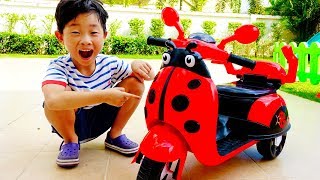귀여운 무당벌레 오토바이 전동차 예준이의 키즈 바이크 스쿠터 전동 자동차 장난감 조립놀이 Ladybug Kids Power Wheels Bike Toy