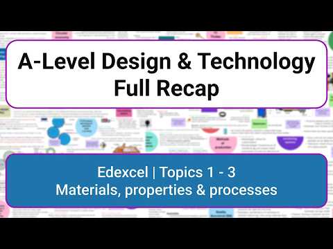 A Level Design Technology Theory Recap Materials Processes Youtube