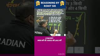 🔥DIRECTION \u0026 DISTANCE | DIRECTION SENSE TEST | REASONING BY ROHIT SIR | #shorts #ssc #radianmensa