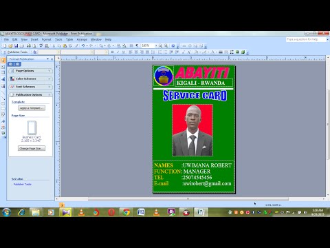 How to make/design a Service card in Ms Publisher from start to finish How to make/design a Service card in Ms Publisher from start to finish
