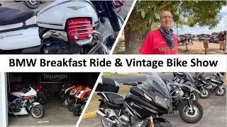 Five BMWs and One Ninja Breakfast Ride and Vintage Bike Show Fredericksburg, Texas