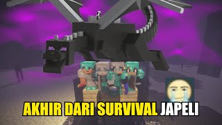 AKHIR DARI JAPELI😭!??FirstTime Lawan Ender Dragon -MinecraftSurvival#TAMAT