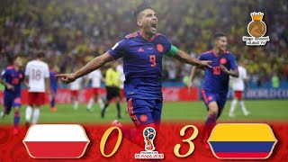 Polonia 0-3 Colombia | Mundial Rusia 2018 | Resumen, crónica y goles HD 1080p.