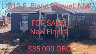 SOLD 6/11/22 - 810 e bland Roswell NM- $35,000 OBO - 2 Maybe 3 Bed 1 Bath Fixer Upper -