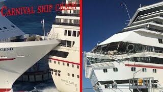 Carnival Glory and Carnival Legend Collide In Cozumel- Multiple Angles!