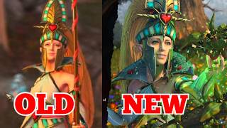 Old and New Animations in Campaign Selector Screen (Last changes). Total War Warhammer 3