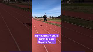 Sanaria Butler goes Airborne #collegetrackandfield #ncaatrackandfield #track #collegeathletes #fast