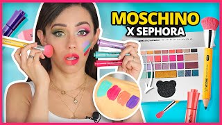 ME MAQUILLO CON UTILES ESCOLARES! #1 | MOSCHINO + SEPHORA