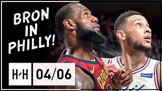 LeBron James Triple-Double Full Highlights vs 76ers 2018.04.06 - 44 Pts, 11 Reb 11 Ast, EPIC DUNKS!