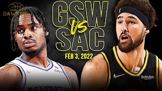 Golden State Warriors vs Sacramento Kings Full Game Highlights | Feb 3, 2022 | FreeDawkins