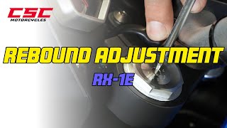 CSC RX1E Electric Motorcycle: Rebound Adjustment Made Easy