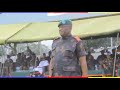 FARDC à fin de formation aucamp militairede Rwampara,en Ituri.Luboya N'kashama supervise l'événement