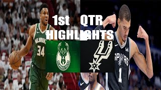 Milwaukee Bucks vs San Antonio Spurs 1st QTR Game Highlights | December 20, 2023