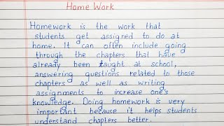 Write a short essay on Importance of Homework | Essay Writing | English