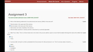 Introduction to Operating System | Week 3 Assignment Solution