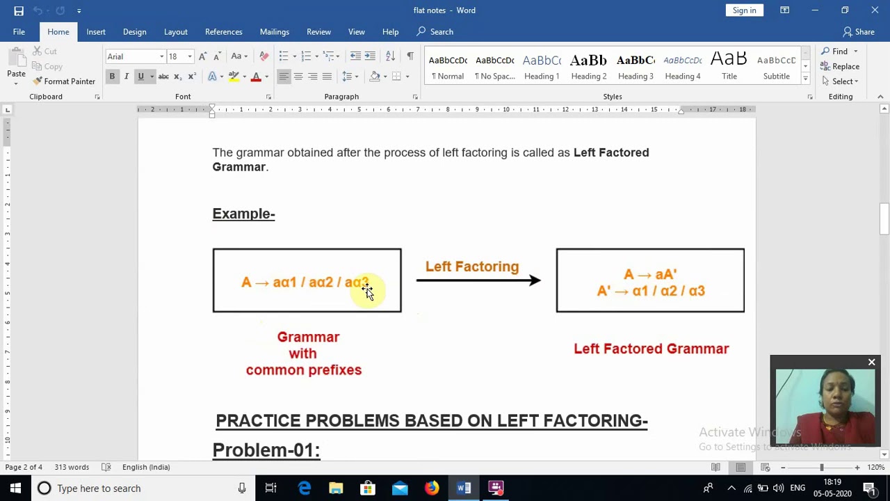 9. CONTEXT FREE GRAMMAR - LEFT FACTORING - YouTube