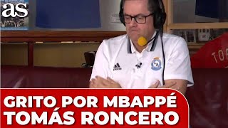 El GRITO de RONCERO con CELEBRACIÓN en el GOL de MBAPPÉ en el VALLADOLID - REAL MADRID