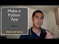 Make a python GUI or app - Dash Plotly tutorial - [Part 2] - Demo and Setup