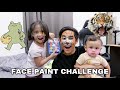 FACE PAINT CHALLENGE 😂 FATIN MAKE UP MUKA AQIL 🎨