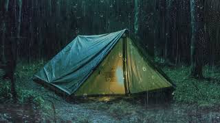 Within 3 Minutes You Will Fall into an Instant Sleep with Heavy Rain on Tent in RainForest At Night