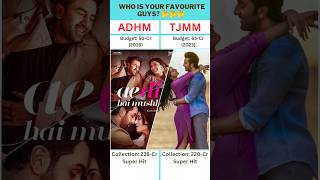 Tu Jhoothi Mai Makkar vs🔥 Ae Dil Hai Mushkil || Ranbir Kapoor #tjmm #adhm #shorts #viral #trending