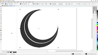 A simple way to draw a 3D crescent using CorelDraw