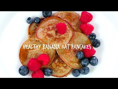 Healthy Banana Oat Pancakes Healthy Banana Oat Pancakes
