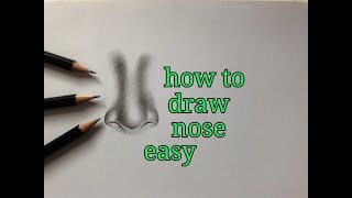 How to draw nose for beginners easy step by step tutorial drawing nose easy