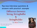 Difference between String, StringBuffer and StringBuilder class in Java|Core Java Interview question
