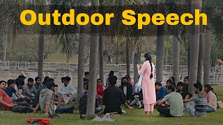 Outdoor Speech | Confidence Buliding activity | Public speaking and spoken English class in Lucknow
