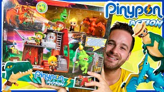 Pinypon Action Wild UNBOXING DINOSAURIOS ATAQUE AL CAMPAMENTO + PLAYSETS en Pe Toys