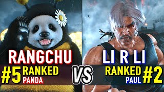 T8 🔥 RANGCHU (#5 Ranked Panda) vs LI R LI (#2 Ranked Paul) 🔥 Tekken 8 High Level Gameplay