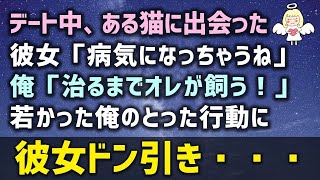 【感動する話】デート中、ある猫に出会った！彼女「病気になっちゃうね」俺「治るまでオレが飼う！」若かった俺のとった行動に彼女ドン引き・・・（泣ける話）感動猫ストーリー朗読