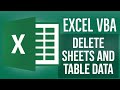 Excel VBA Tutorial for Beginners 18 - Delete Sheets and Table Data in MS Excel