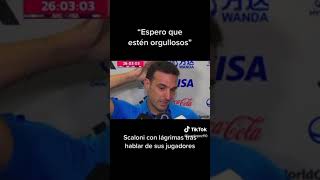 Scaloni was very emotional when he talked his struggle to help Argentina reach the world cup final