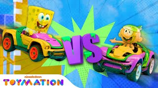 SpongeBob SquarePants & Lincoln Loud Toys Get SLIMED! | Nickelodeon Versus #2 | Toymation Games