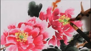 牡丹画法, Method of painting peonies