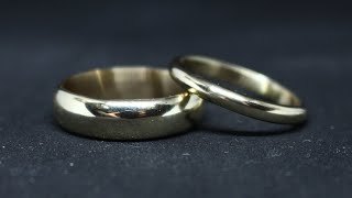 MAKING A PAIR OF 9CT GOLD WEDDING RINGS