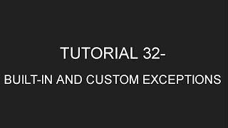 Java Programming Tutorial 32 - Built-in Exceptions, Custom Exceptions, Threads (in English)
