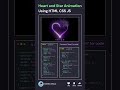 Animated Heart 🤯☠️ HTML CSS #js #animation #shorts