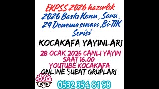 EKPSS tercihleri sonrası soru cevap yayını.EKPSS 2026 ONLİNE Şubat grupları Erken kayıt indirimleri