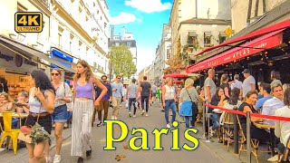 Walking in Paris Famous Backstreets - Paris , France -  Spring 2022 [4K UHD]