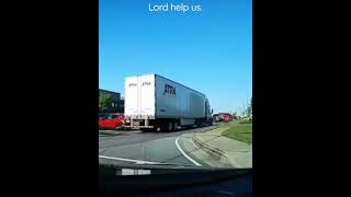 big truck tossed like ragdoll