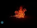 منفجر شدن شیشه پر از بنزین به صورت صحنه آهسته exploding glass full of gasoline in slow motion 4k