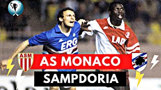 AS Monaco vs Sampdoria 2-2 All Goals \u0026 Highlights ( 1990 European Cup Winners' Cup )