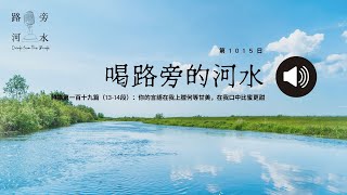 【喝路旁的河水】：第1015日（詩篇第一百十九篇（13-14段）：你的言語在我上膛何等甘美，在我口中比蜜更甜）