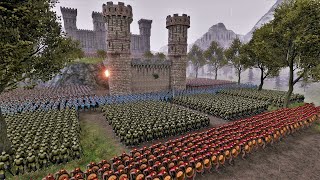 Last Stand of Humans, Elves and Dwarf Against Massive Orc Army - Ultimate Epic Battle Simulator UEBS