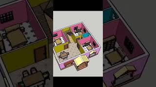 3 Bedroom 3D house plan&& Beautiful house plan&&Short video