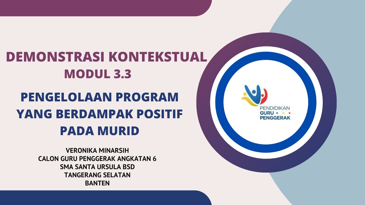 DEMONSTRASI KONTEKSTUAL MODUL 3.3 Pengelolaan Program Yang Berdampak ...